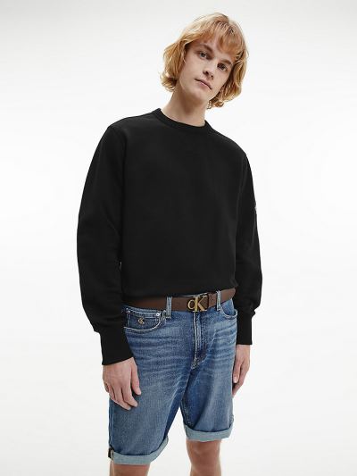 Calvin Klein Ruhák HU061480 | Calvin Klein Organic Cotton Férfi Pulóver Fekete